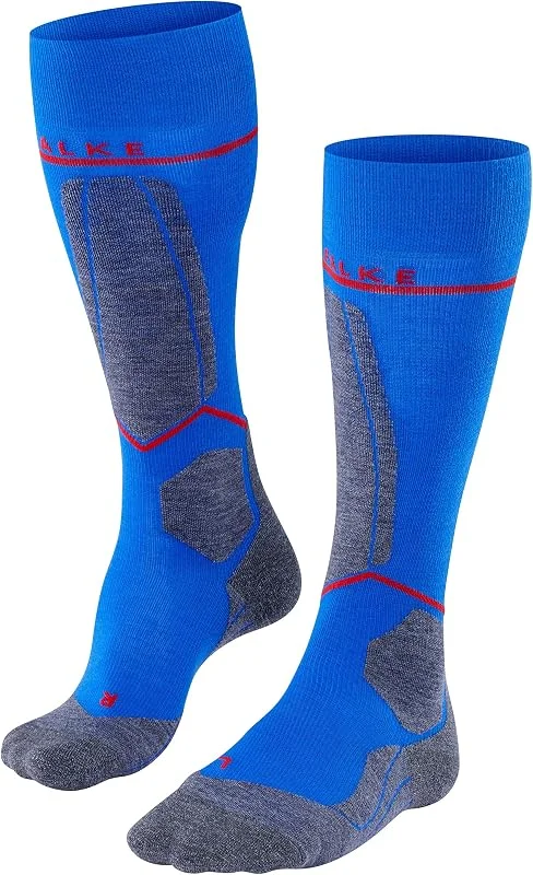 FALKE uomo SK4 Energizing Light calzini da sci imbottitura leggera protezione tibia con compressione traspiranti asciugatura rapida termoregolanti antiodore lana vergine filo funzionale 1 paio — Abbigliamento riscaldato