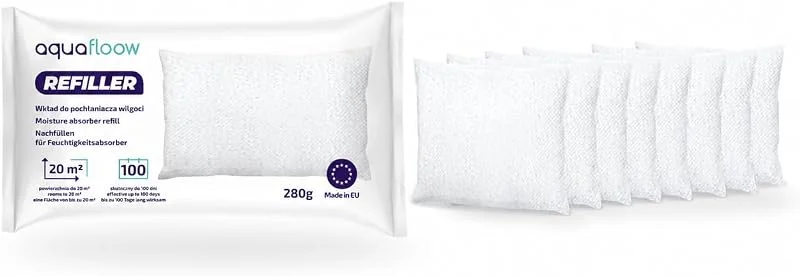 AquaFloow Sacchetti Ricarica Deumidificatore 280 g 8 Pezzi