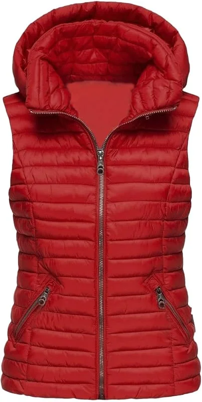 Generico Gilet Piumino Donna Trapuntato Piumino Smanicato Giubbotto Invernale Senza Maniche Giacca Primaverile Imbottito Leggero Gilet Piumino Elegante Corto Gilet retrò — Abbigliamento riscaldato