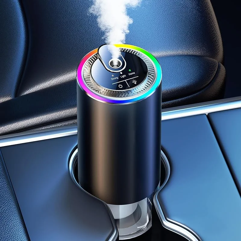Profumatore Auto Diffusore con profumo da 50 ml (Oceano), durata 4-6 mesi, atomizzatore a ultrasuoni, RGB Musica Leggera, 3 modalità intelligenti, automatico On, Off, batteria da 1000 mAh, BJ 573 — Umidificatore