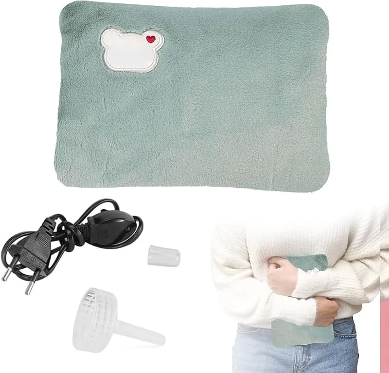 Borsa Acqua Calda Elettriche, Borsa Calda Elettrica, Scaldino Elettrico Ricaricabile, Utile Come Scaldamani E Scaldapiedi, Tessuto Morbido Rivestito, Per Schiena, Lombare, Pancia, Mani (verde) — Riscaldamento