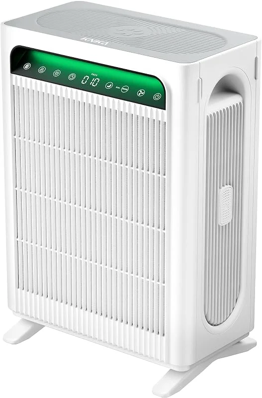 KNKA Purificatore d'Aria Filtro HEPA Sensore Intelligente fino 120m, Bianco — Riscaldamento