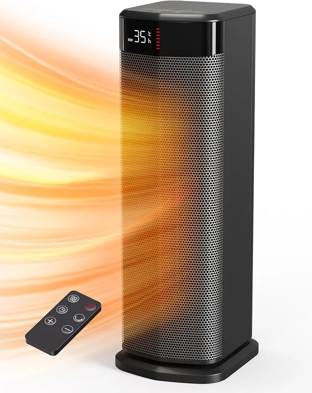 QEXREED Stufetta Elettrica Basso Consumo, 2000W, PTC, Modalità ECO — Riscaldamento