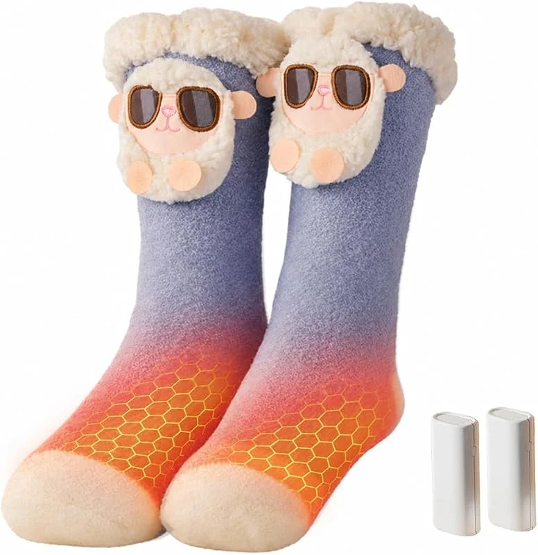 Calze Riscaldate a Batteria, ADDLIVE Calze Riscaldanti, Calzini Elettrici Ricaricabili, 3 Temperature Calze Riscaldanti Uomo Donna, Temperatura Massima 65℃ per Sci Campeggio Pesca — Abbigliamento riscaldato