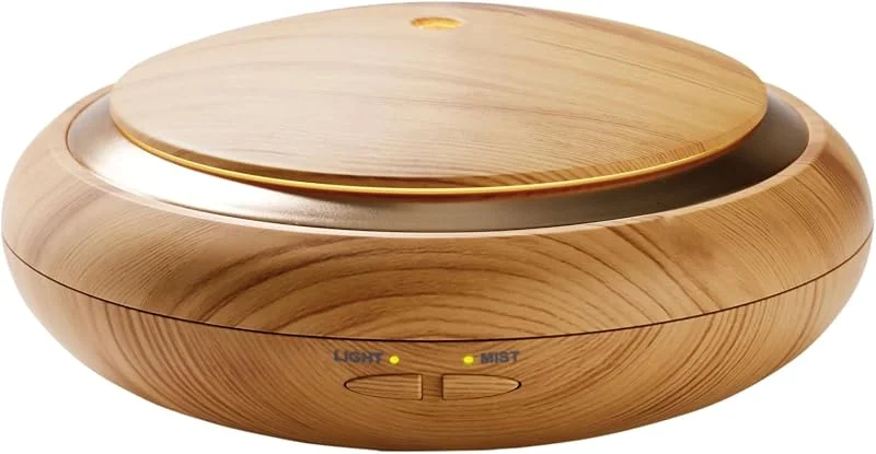 Promed AL-150 WS Diffusore di oli essenziali 150 ml effetto legno – Diffusore oli essenziali ultrasuoni, profumatore per ambienti elettrico, umidificatore ambiente, 7 colori LED, aromaterapia
