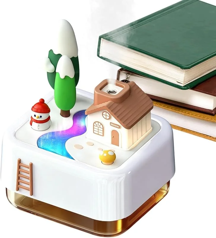 Umidificatore di Natale Capanna Neve Di Natale Allacciare Con Luce Notturna