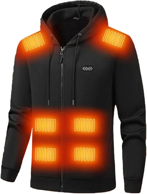 Giacca riscaldata 17 zone di riscaldamento caldo 3 impostazioni Earm Hoodie — Abbigliamento riscaldato