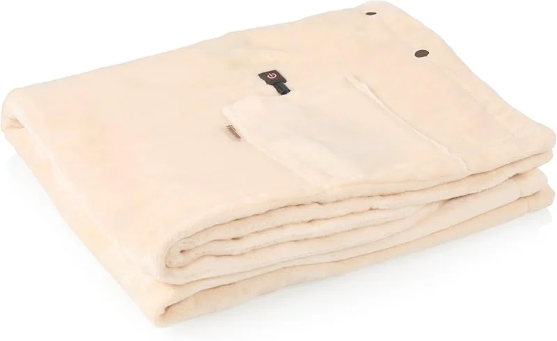 Tristar Coperta riscaldante senza fili, 150 x 80 cm, 3 livelli fino a 60 °C, Power bank 5.000 mAh, Riscaldamento rapido, Pile lavabile, Portatile, BW-4787