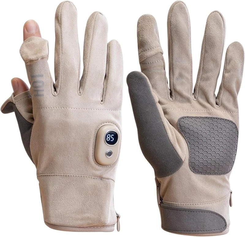 Guanti Elettrici Riscaldati Ricaricabile a 5 Livelli con Display — Abbigliamento riscaldato