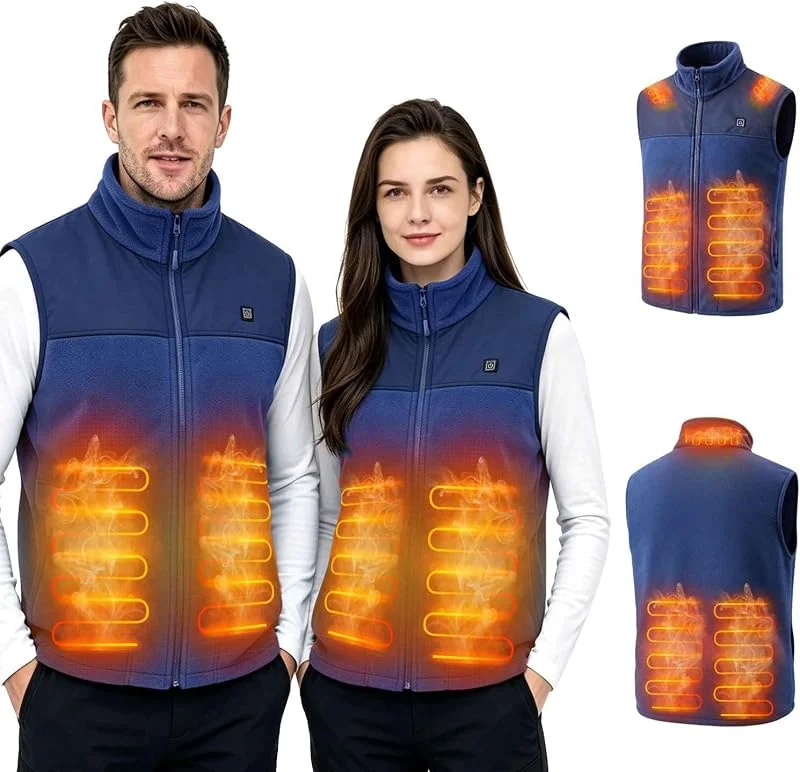 Gilet Riscaldato Uomo Donna, Giubbotti Riscaldati Elettrici con 7 zone — Abbigliamento riscaldato