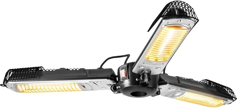 TROTEC Schermo Riscaldamento a infrarossi IR 2005 SC - Potenza di riscaldamento 700 W, 1300 W, 2000 W - 3 pale riscaldatore a infrarossi per terrazza
