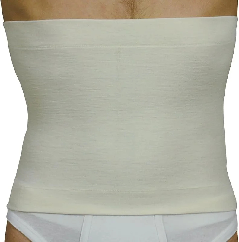 MANIFATTURA BERNINA Elan 500227 - Pancera Lana Merino e Angora Fascia Termica per la Vita Fascia Lombare riscaldante Altezza 27 cm 100% Made in Italy — Abbigliamento riscaldato