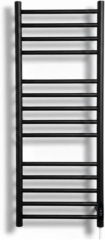 Manissa Scaldasalviette elettrico Siena nero, 300 mm di larghezza x 1000 mm — Riscaldamento