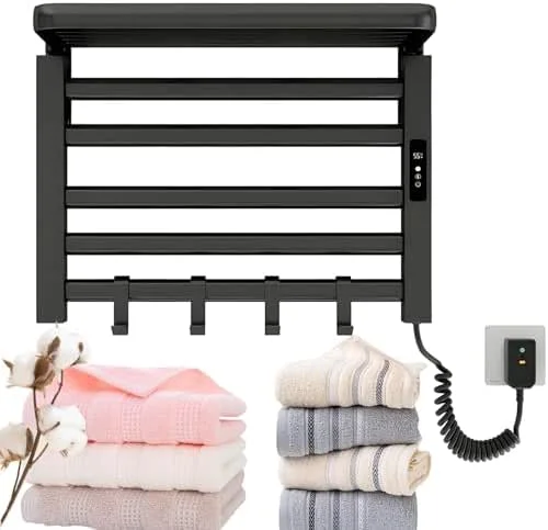 Scaldasalviette Elettrico - Radiatore a Parete con Timer da 1 a 24 Ore, Regolabile da 30 a 70 °C, scaldasalviette da Bagno, scaldasalviette a Risparmio energetico per Un Comfort Lu — Riscaldamento