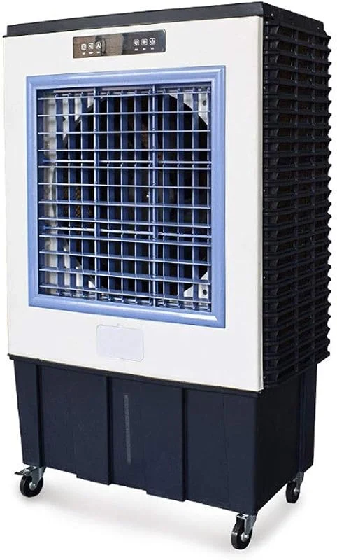 Raffreddatore d'Aria evaporativo, umidificatore Portatile con Ventola CA con 3 modalità, velocità, Oscillazione di 120°, 4 impacchi di Ghiaccio per Uso Interno Esterno