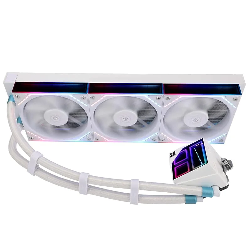 TR-Thermalright Frozen Infinity 360 Bianco Liquido CPU Radiatore, Radiatore Aio 360mm con Effetto Luce Infinity Mirror, 2000RPM, per AMD AM4, AM5, Intel LGA1851, 1700, 1150, 1151 — Riscaldamento