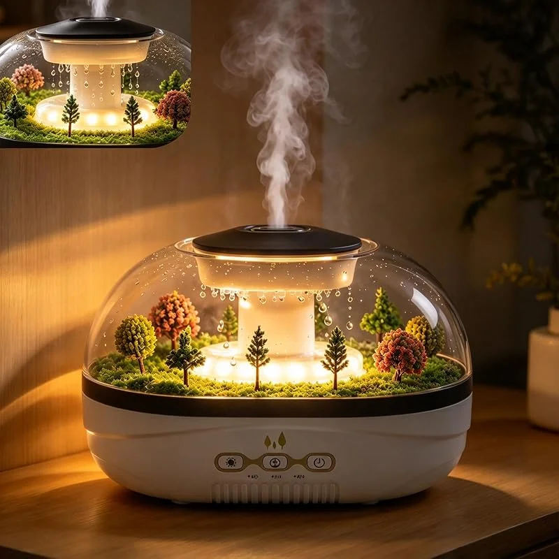 Diffusore di Aromi Goccia di Pioggia, 400ml Umidificatore Nuvola di Pioggia