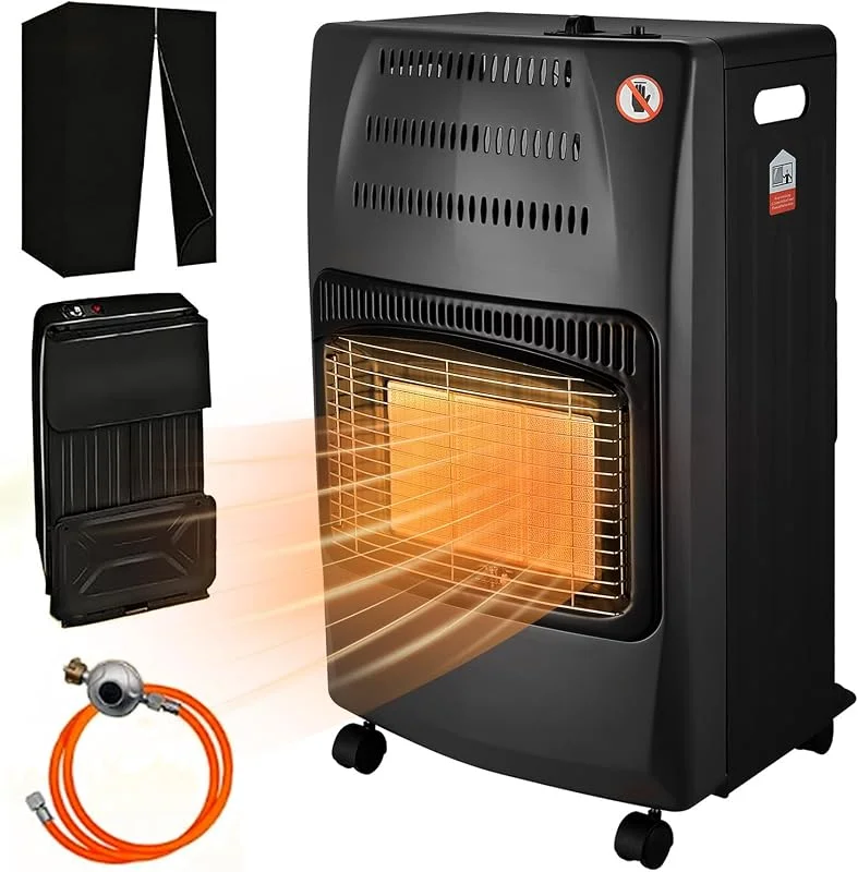 Stufa a Gas Portatile 4200 W – Riscaldatore a Gas con 3 Livelli di Potenza, Sistema di Sicurezza ODS e Spegnimento Automatico Antiribaltamento, Ideale per Casa, Garage e Campeggio — Riscaldamento