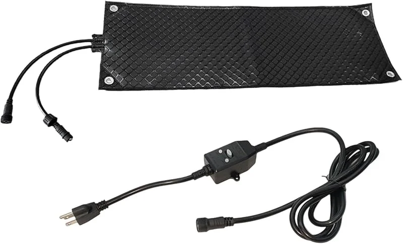 Tappetino riscaldante invernale in PVC con cavo di alimentazione da 76 cm, h, velocità di fusione per marciapiedi, gradini, piastra termica elettrica per esterni, robusto aiuto per lo sgombraneve — Riscaldamento