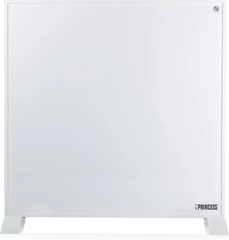 Princess Riscaldamento a infrarossi collegato - 350 W - Basso consumo - Applicazione gratuita - Programmabile con termostato integrato - Piastra in cristallo di carbonio