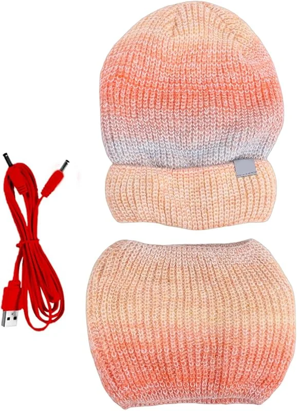Set di berretto e sciarpa caldi 2 in 1, berretto termico per uomo, set di sciarpa e sciarpa, per uomo e donna, per attività all'aperto, sci, inverno, ciclismo, viaggi, lavoro, corsa — Abbigliamento riscaldato