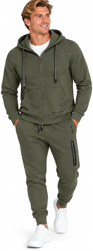 Spyder M Flc Zip Up Jog Set M Flc Zip Up Jog Set Uomo (Pacco da 2) — Abbigliamento riscaldato