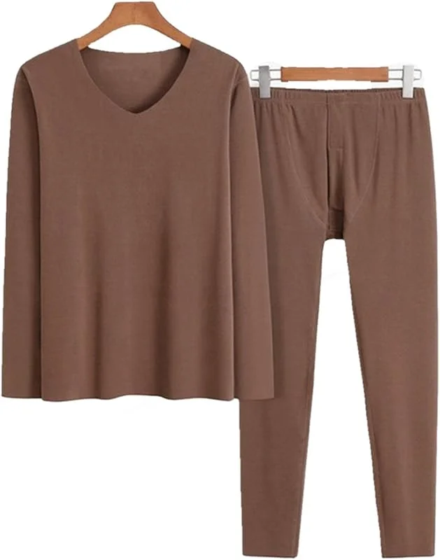 Intimo Termico Uomo Intimo Termico Uomo Autunno E Inverno Tuta Termica da Uomo Riscaldamento A Doppia Faccia A Forma di Corpo Biancheria Intima — Abbigliamento riscaldato
