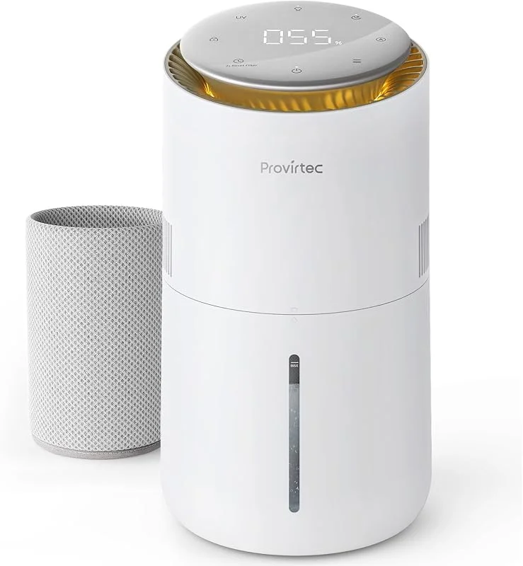 Provirtec MistFree - Umidificatore evaporativo per camera da letto, facile
