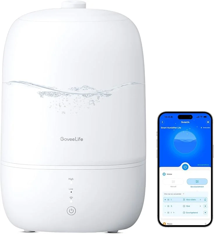 GoveeLife Piccolo umidificatore intelligente per camera da letto, 3 l, a