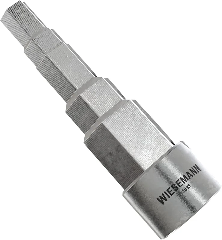 Chiave universale a 5 gradini con attacco quadro incassato da 1, 2" per sanitari e radiatori WIESEMANN 1893 I 81116 — Riscaldamento