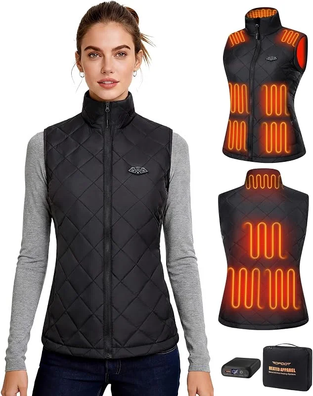 Topdot Gilet Riscaldato Donna Gilet Termico con Batteria 7.4V 16000mAh — Abbigliamento riscaldato