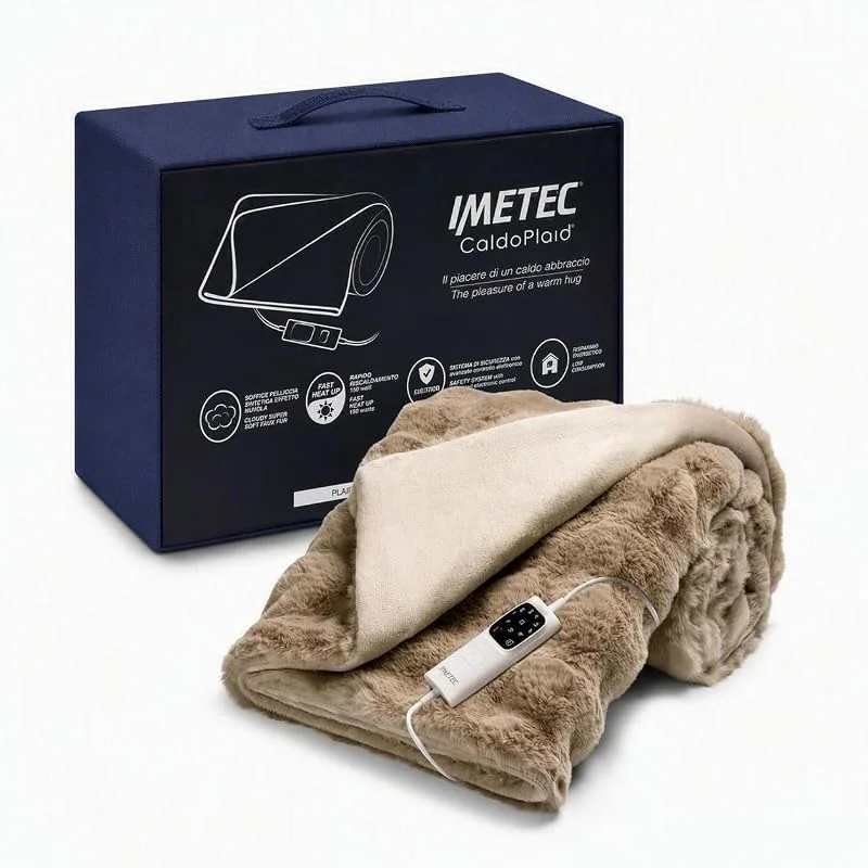 Imetec CaldoPlaid Adapto Pelliccia Effetto Nuvola Riscaldabile 160x120 — Riscaldamento