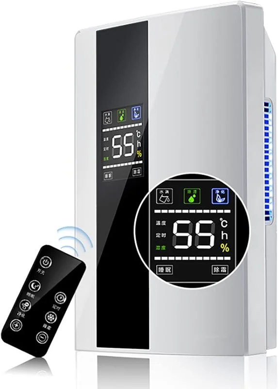 Deumidificatore Ultra Silenzioso Da 2200 Ml Per La Casa, Scarico Automatico E Telecomando Con Timer, Per Soggiorno, Camera Da Letto E Funzionamento Silenzioso, A