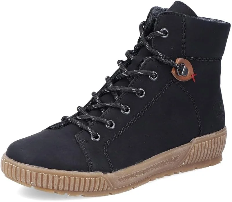 Rieker Donna Sneaker N0730, Signora Sneaker Basse, Soletta Removibile — Abbigliamento riscaldato