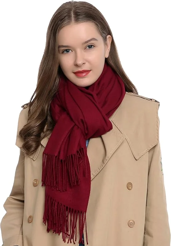 DonDon Sciarpa Donna Invernale Sciarpa Inverno Scialle Stola morbida e calda 185 x 65 cm — Abbigliamento riscaldato