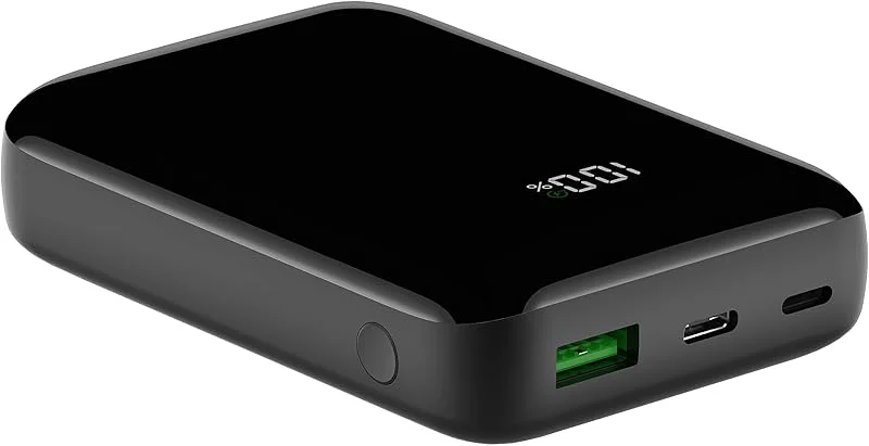 OKZU Banca di potere 5V 2A per gilet riscaldato, batteria ricaricabile con giacca riscaldata, 10000 mAh, display a LED dimensioni pacchetto, ricarica portatile per vestiti — Abbigliamento riscaldato