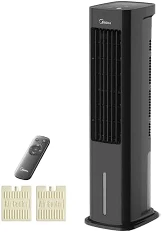 Midea AC100-20ARB(BK) - Refrigeratore d'aria 4 in 1, serbatoio da 5 l, con — Umidificatore