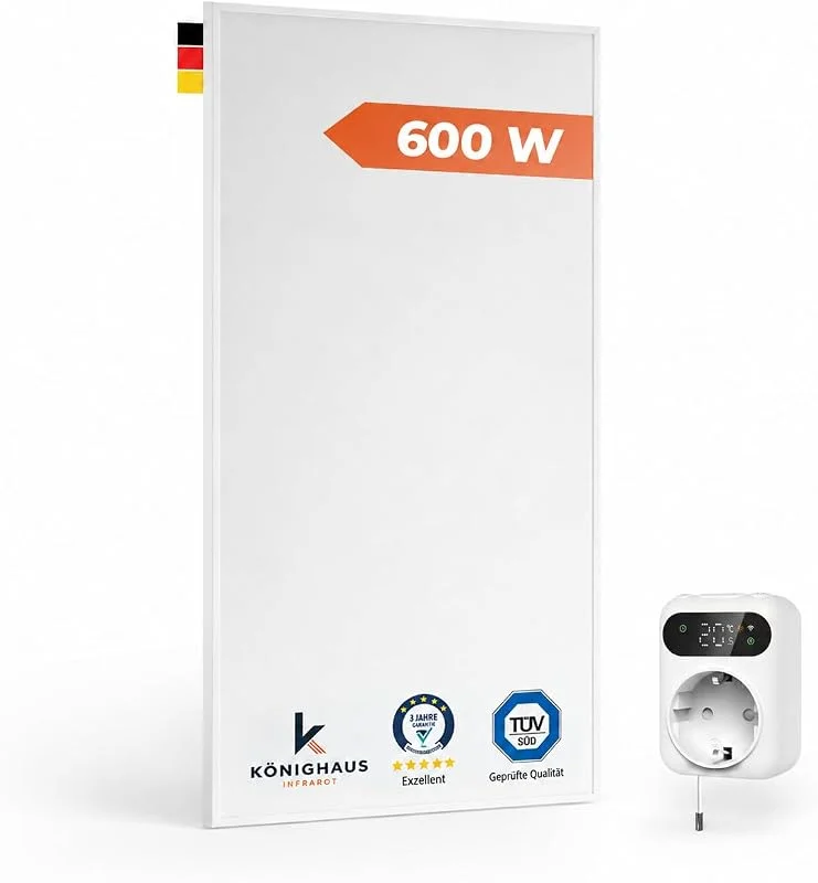 Könighaus pannello IR 600 W – Termostato Smart – 8–16 m² — Riscaldamento