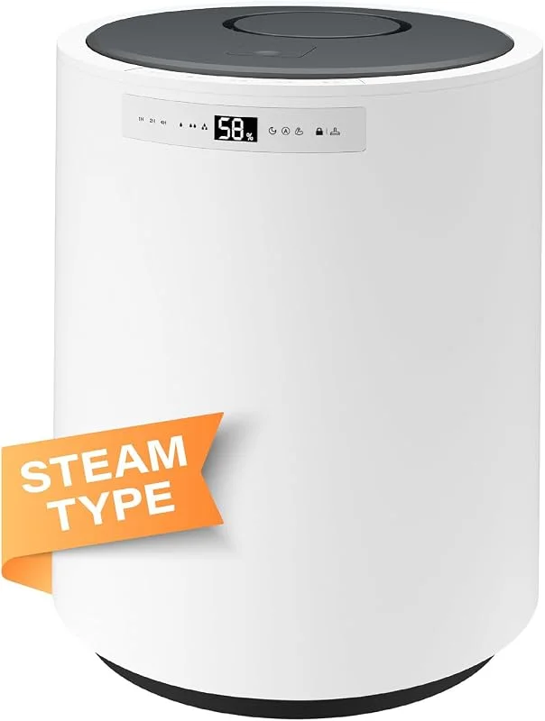 Y&O Umidificatore Ambiente 10L, Umidificatore a Vapore Fino a 100m², Umidificatori per Tutta la Casa per Stanza dei Bambini, Camera da Letto, Ufficio, Volume di Nebbia 400ml, h-1200ml, h, Bianco