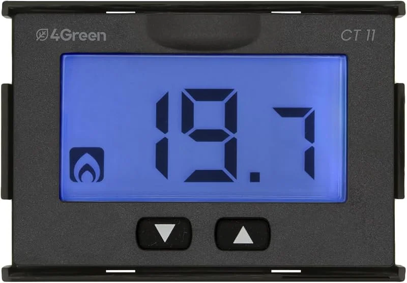 CT 11B - Termostato da Incasso 503 (3 moduli), Display Retroilluminato Blu, Termostato Ambiente per Caldaia e Condizionamento, Alimentazione a Batteria, Frontalini Bianco e Grigio — Riscaldamento