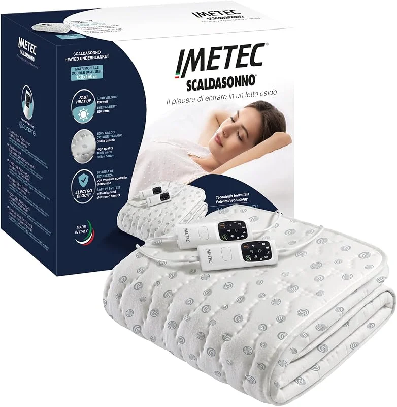 Imetec Scaldasonno Adapto – Scaldaletto matrimoniale 150x160 cotone — Riscaldamento