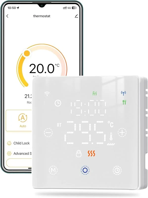 MOES 2 Fili Termostato a batteria Caldera Zigbee a Riscaldamento Adatto