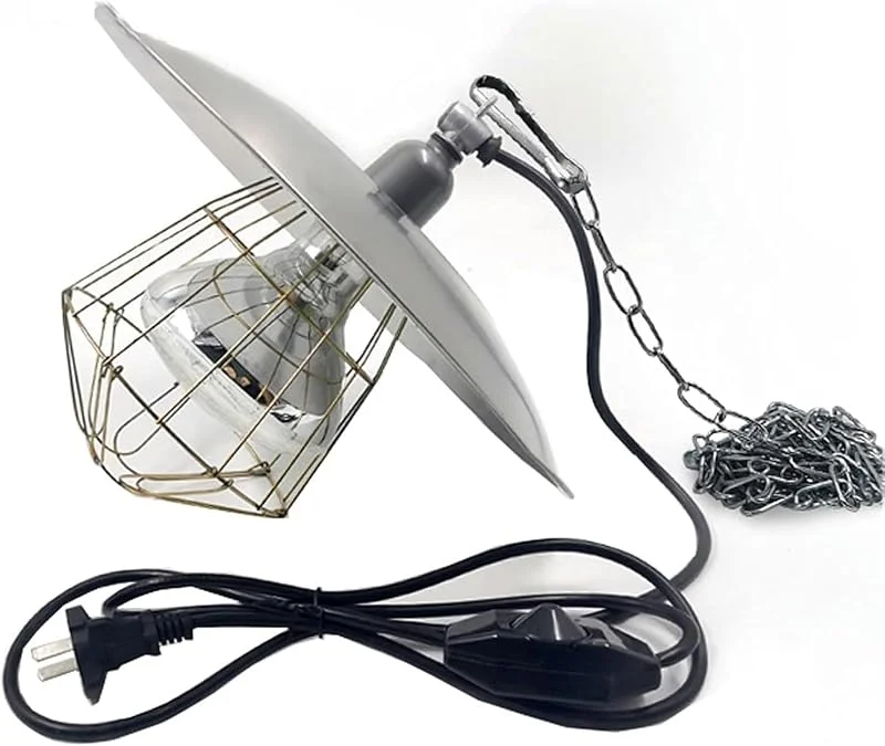 Lampada di Riscaldamento A Infrarossi, Lampada di Calore per Cuccioli con Lampadina da 250 W, Lampade di Calore da 220 V per Pulcini, Pollame, Allevatori, Agnelli E Patit