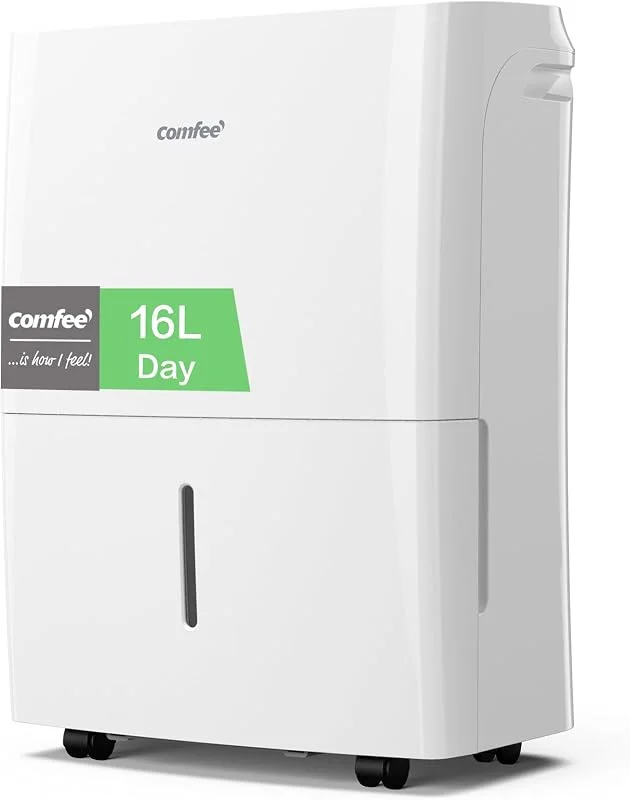 COMFEE' Deumidificatore Casa Muffa 16L, 24h, Adatto fino a 32㎡, Tanica da 3L, Deumidificazione Smart, Controllo WiFi, Compatibile con Alexa, Ruote Piroettanti, Timer, MDDF-16DEN7 WF
