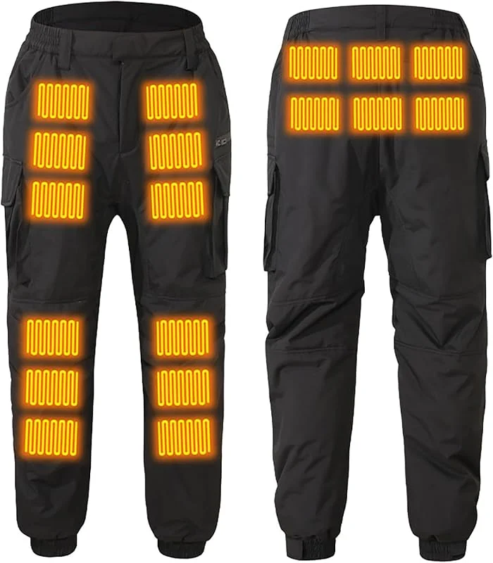 Pantaloni da jogging termici riscaldati per uomo e donna, per l'inverno, con funzione di riscaldamento USB, caldi pantaloni lunghi per il tempo libero, con tasche, traspiranti, per il freddo ed — Abbigliamento riscaldato