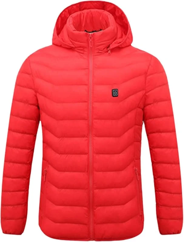 Generisch Giacca invernale da donna con riscaldamento USB, con colletto alto, con 8 zone di riscaldamento, per attività all'aperto — Abbigliamento riscaldato