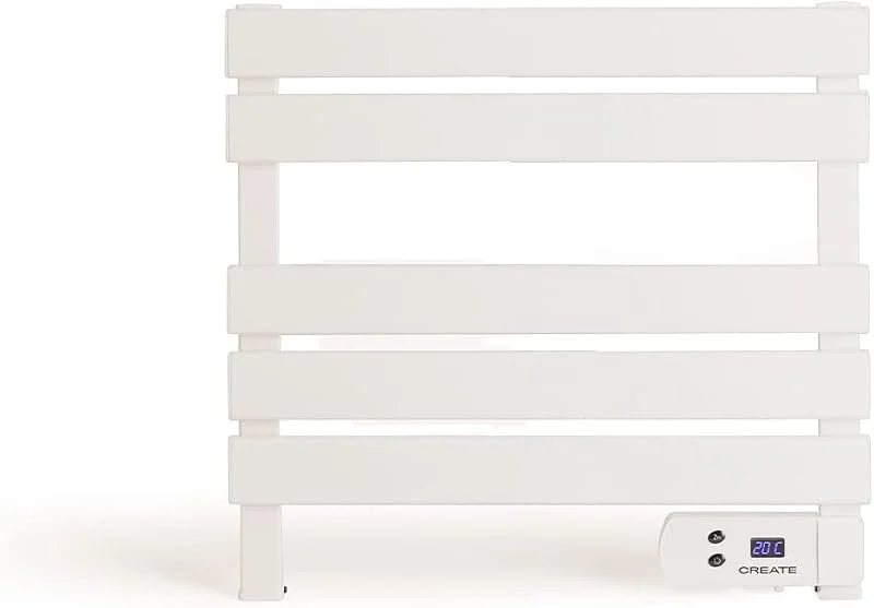 CREATE, Warm Towel Mini 150W, Portasciugamani Elettrico Bianco Senza Piedi, Basso consumo, Riscaldamento, Asciugamani