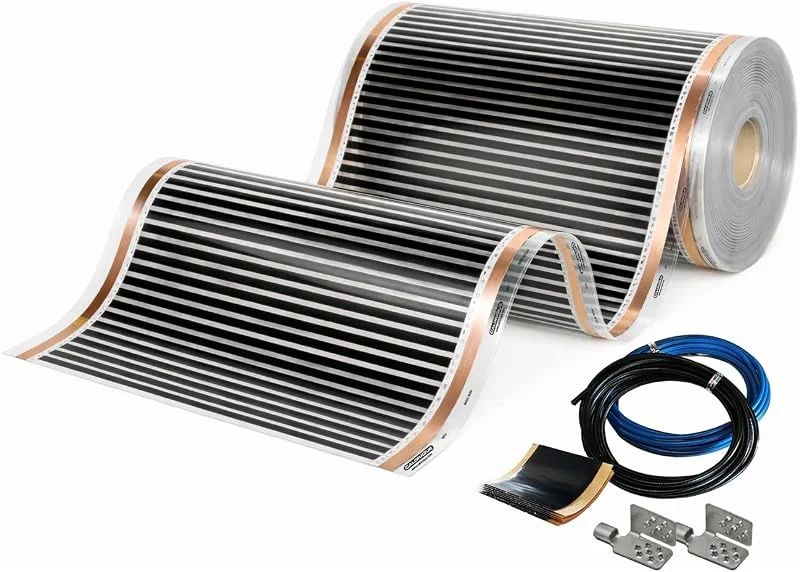Pellicola Riscaldante a Infrarossi CALORIQUE NEO – Larghezza 100 cm – Copertura 0, 5 m² – 150 W, m² – Riscaldamento Elettrico per Pavimento, Parete e Soffitto – Calore Uniforme – Basso Consumo