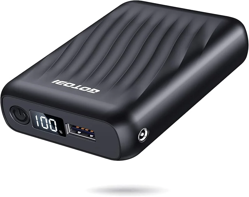 Batteria da 18400 mAh per gilet riscaldato, Power Bank da 12 V, 5 V con display a LED e uscita DC, USB, Type-C per giacche riscaldate, gilet, felpe con cappuccio, ricarica rapida — Abbigliamento riscaldato