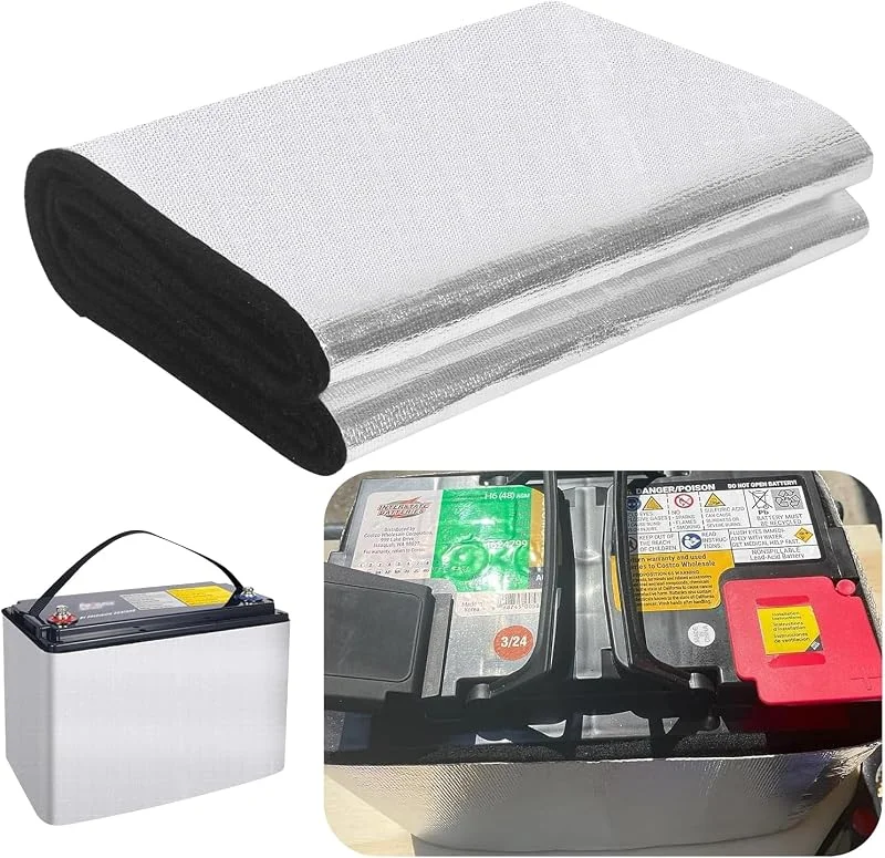 ACESOME Set di Isolamento per Batteria, 18cm x 1m di Isolamento, Schermo Termico, Copertura per Batteria Isolata, Resistente al Freddo, Ignifugo, per Auto, Camion, Camper (1) — Abbigliamento riscaldato